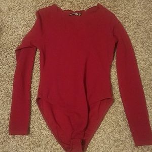 Boohoo Tall Red Bodysuit